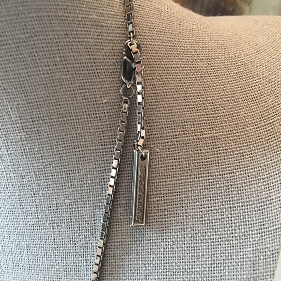 Burberry Large Nova Check Black Gunmetal Necklace - Picture 5 of 7